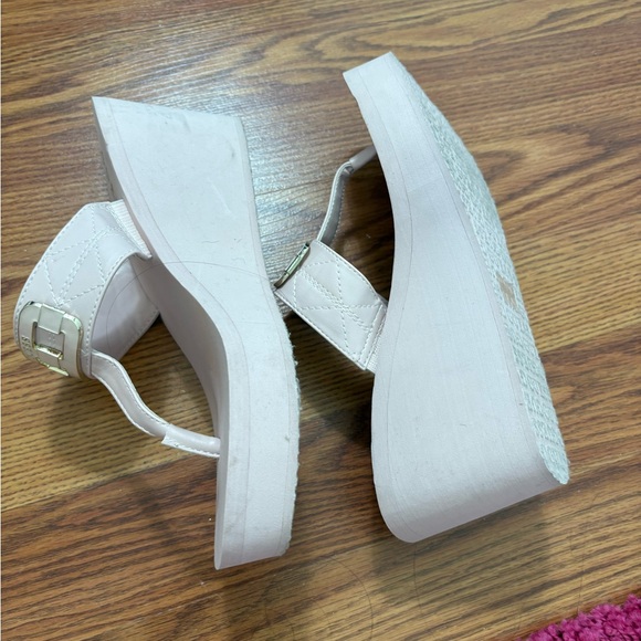 Guess Pink Wedge Sandals with Cushioned Footbed - Picture 6 of 9